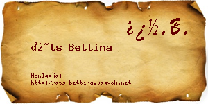 Áts Bettina névjegykártya