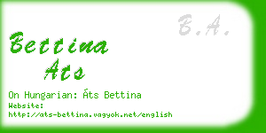 bettina ats business card