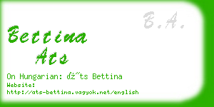 bettina ats business card
